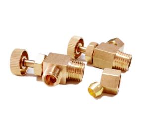 Quality Lead Free Brass 1/4 90 Degree Angle Needle Valve With Brass Handwheel wholesale