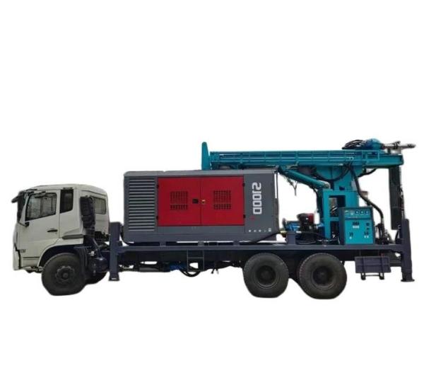 300m Depth Truck Mounted Water Well Drilling Rig 80km/h 266HP Load Vehicle