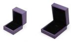 High End Leather Jewelry Box Purple Covering Transparented Acrylic With Paint