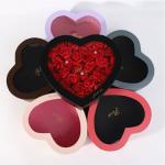 Offset Printing Cardboard Heart Shaped Flower Box Paper Packaging Gift Box For