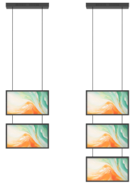 21.5 Inch Single-sided hanging window display 2000cd/M2 Brightness Full Hd Digital Signage Lcd