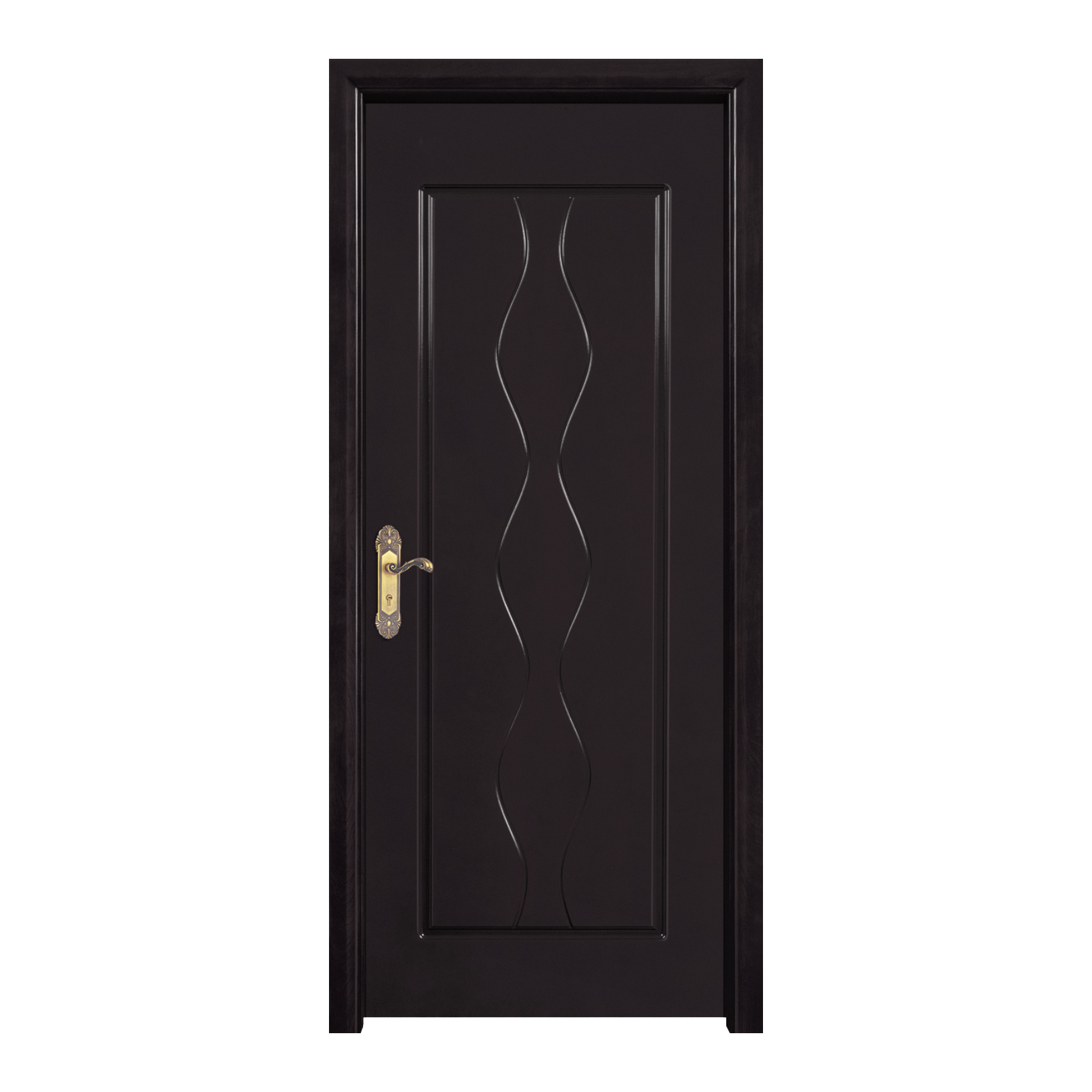 Finished Mahogany Wood CPL Door 2.1m Height For Living Room