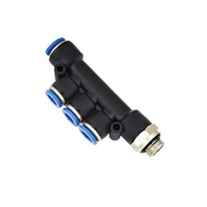 Quality PKD-G Type Five Way male G thread Tube Dia - down Tee Brass Tube Fitting wholesale
