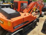 Used Korean Wheel Excavator Doosan Dh140W-7, Secondhand Doosan 14 Ton Mobile