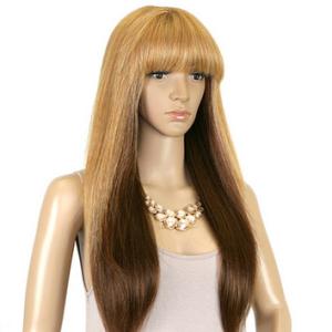 Quality Darker Blonde Synthetic Hair Wigs Silky Straight 8inch - 36inch wholesale