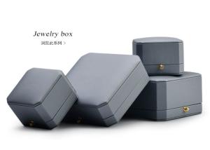 Quality Glossy Lamination Leather Gift Box , Custom Jewelry Packaging With Logo wholesale