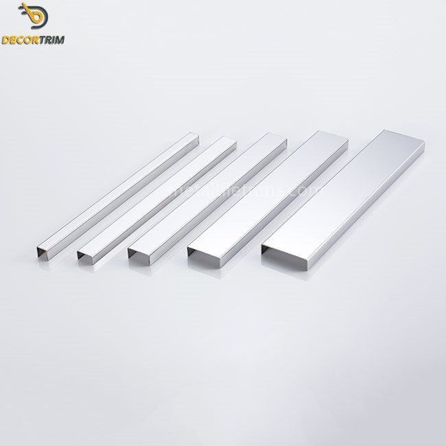 Stainless Steel U Channel Strip , Wall Transition Strips 8k Mirror Finish OEM ODM