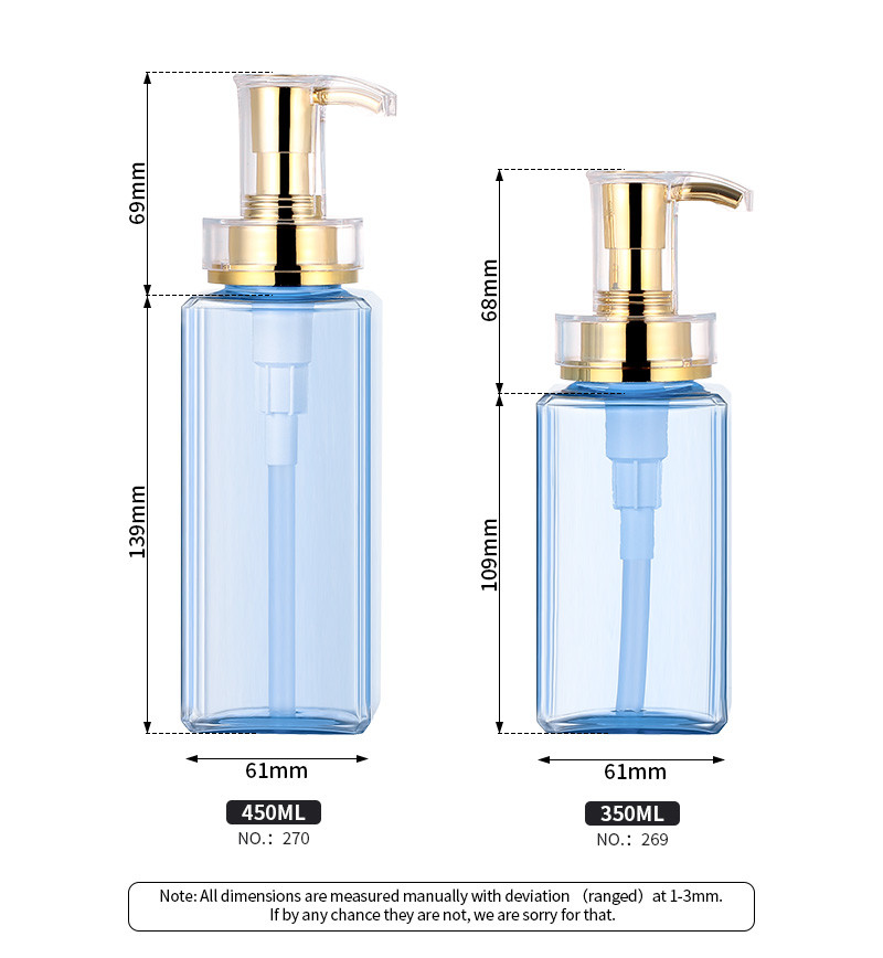 Hot Stamping Cosmetic Lotion Bottle With Pump 61mm Width ODM Available