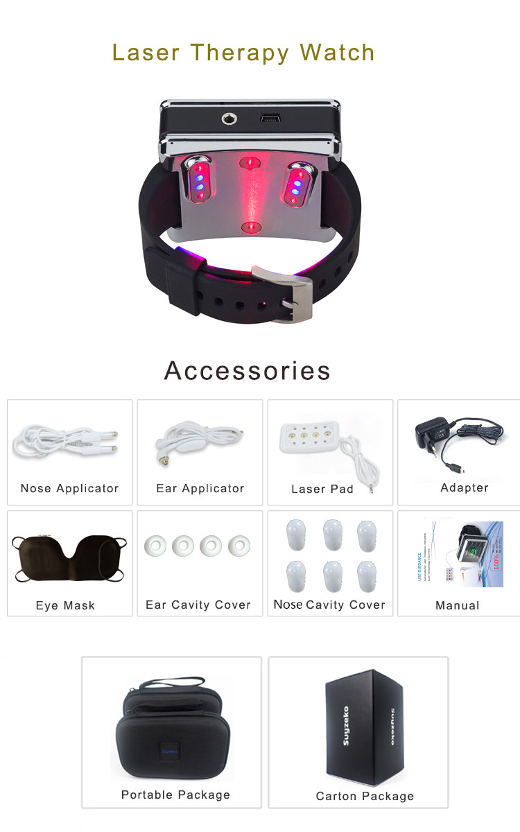 650nm LLLT Laser Physiotherapy Equipment For Diabetes Cure Rhinitis Treat