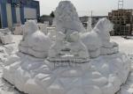Lion Family Sculpture Marble Lions Statues White Stone Large Animals Garden