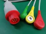 Bionet ECG Cable 3 Leads Round 8Pin Red Connector With IEC Standard