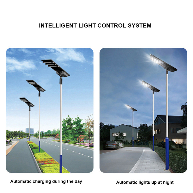 Waterproof Intelligent Outdoor Solar Street Lamps 100w With Remote Control Function