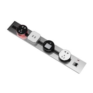 Quality Electrical Kitchen Power Outlet Track Powered Grommets For Desktop Distribution Unit wholesale