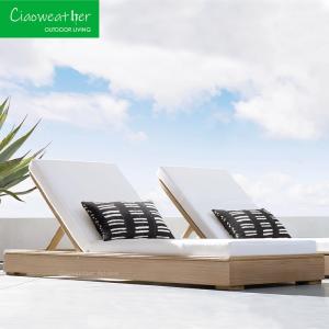 Quality Modern Outdoor Furniture Beach Wood Sun Lounger Perfect for Hotel Patio Pool Chaise Lounge wholesale
