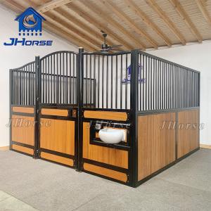 Quality Customized Welded Weave Steel Horse Stall With Bamboo Filling Wood wholesale