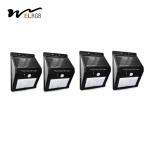 300lm PIR Solar Powered Motion Lights 6500k Pir Exterior Wall Lights