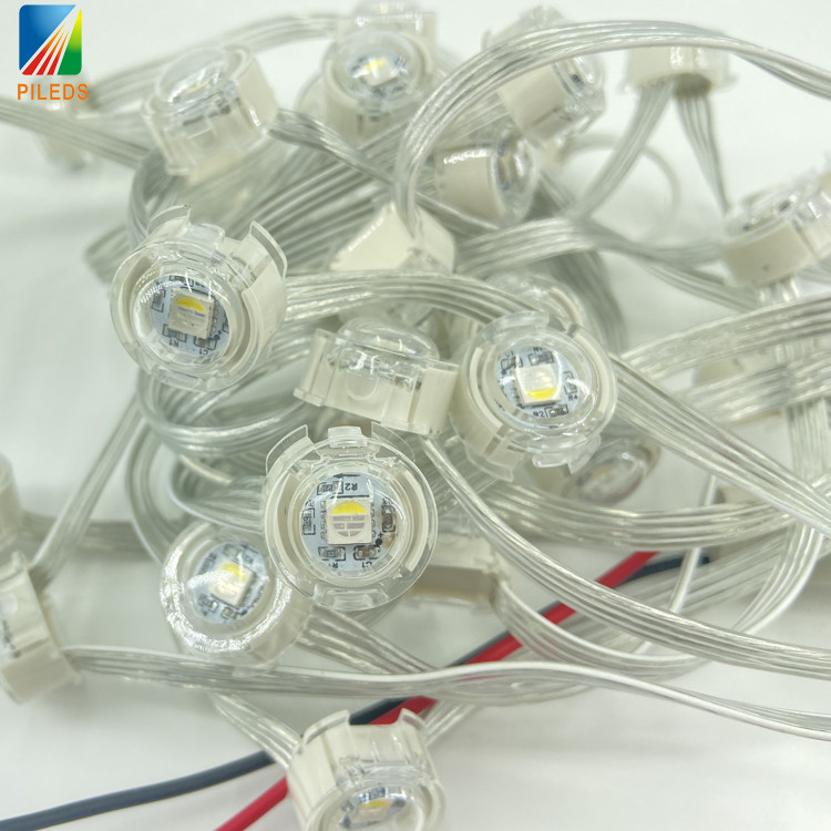 DMX RGBW 20MM LED Pixel Light String IP67 Landscape Lighting Christmas Holiday Home Decor Dual Signal Breakpoint Continuation