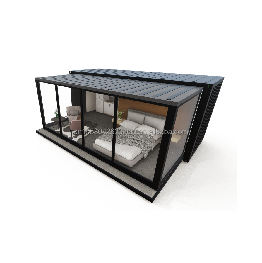 Portable Foldable Modern Office Container Accommodation Cabin Prefab 20ft Container House with Aluminum Alloy Windows