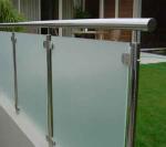 Frosted Deck Railing Glass Panels , Glass Railings Outdoor Safety
