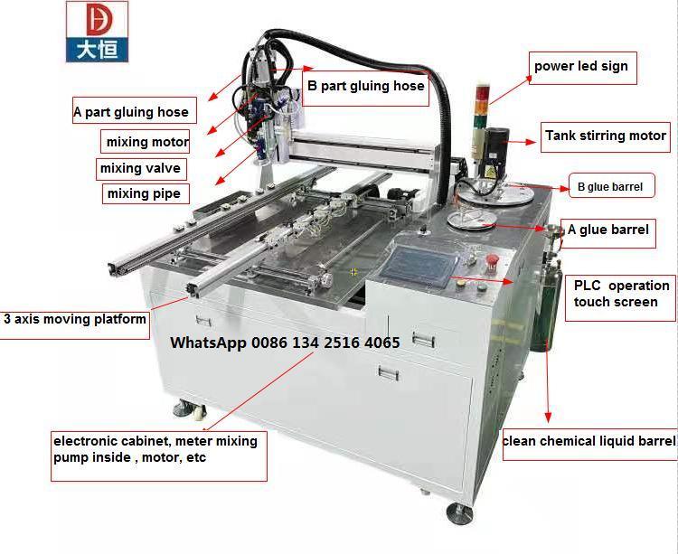 2 Component Adhesive Dispenser Machine for Epoxy Resin, Silicone. Urethane Resin