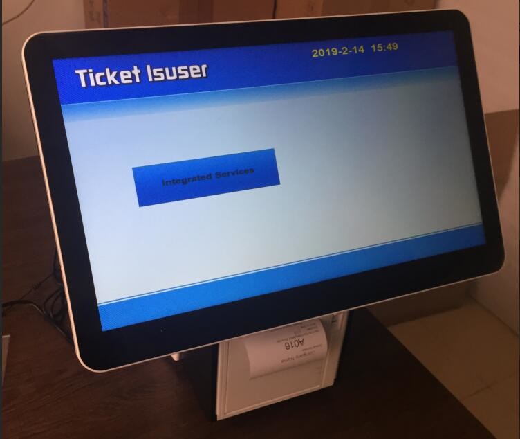 Bank/Hospital/Clinic Service Counter Table Desktop 15.6 inch Wireless Queue Management Numbering Token Q System