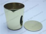top popular design electroplated gold candle holder with wax