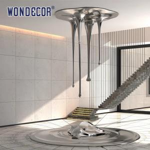 Quality Silvery Stainless Steel Wall Sculpture Water Drop Sculpture 170cm wholesale