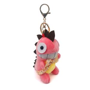 Quality Embroidery Logo Small Red Big Mouth Dinosaur Plush Doll Keychain Plush Toys wholesale