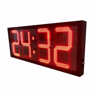 Quality Outdoor 1600mm *600mm * 100mm Large Digital Clock 15 Months Warranty wholesale