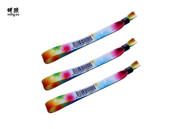 Heat Transfer Printing Barcode Custom Wrist Bracelets / Personalized Band