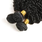 Natural Black Jerry Curly Remy Human Hair Bundles Sew In Weave Bundles Brazilian