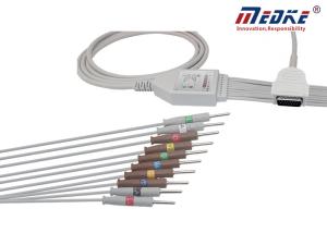 Quality Burdick compatible EKG Cable with 10 leads AHA Fixed Needle 007704 012-0844-01 wholesale