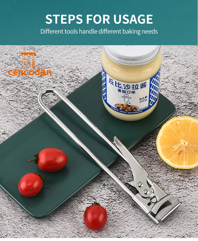 Multifunctional Stainless Steel Cap Opener for Kitchen Comfortable Handle and Durable
