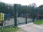 European Style Metal Palisade Gates For Road / Railway Good Corrosion Resistance