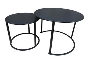 Quality Metal Black 50cm High Modern Round Coffee Tables Furniture Iron wholesale