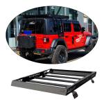 Jeep Wrangler JL Accessories AL6063 SS304 Roof Basket Cargo Carrier with Gutter