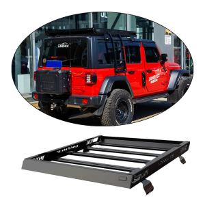 Quality Black Powder Coated Luggage Cargo Basket for Jeep Wrangler 4x4 Car Carrier Roof Rack wholesale