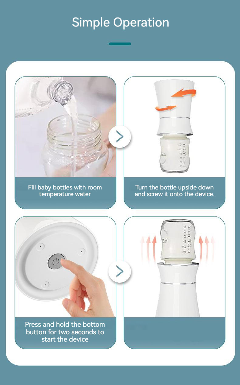 Insulated Rechargeable Wireles Baby Bottle Warmer Baby Feeding Products 157*85*85mm