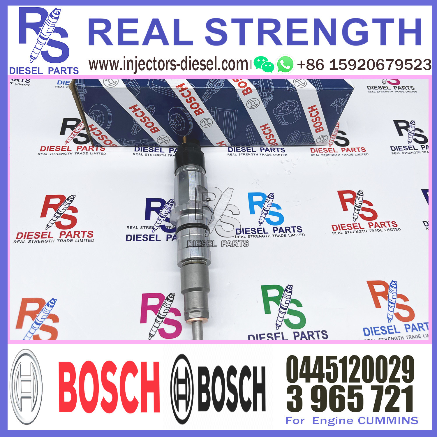 Good price and high quality injector 3973060 0445120029 for Cummins QSC8.3 QSL9 ENGINE