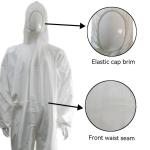 VASTPROTECT-608 Anti-Splash Disposable Hooded Microporous Coveralls No