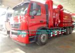 Sinotruck 8000L Combination Sewer Cleaning Truck With Vacuum Suction System