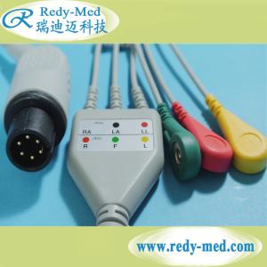 Quality IEC AHA Common AAMI 3 5 Lead One Piece ECG Cable wholesale