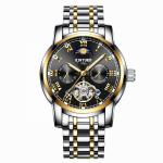 Luxury Mechanical Wrist Watch Tourbillon Automatic Movement Mens Skeleton Moon
