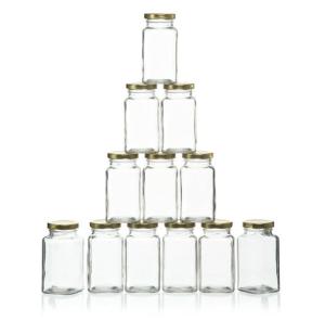 Quality BPA Free Transparent 200ml Square Glass Jars With Lid wholesale