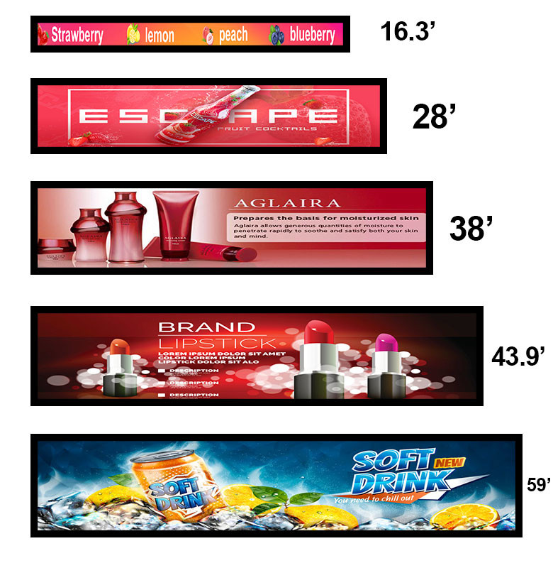 VETO Ultra-Wide Stretched Bar Screen Shelf Edge Display Network Advertising Monitor HD Wall Mounted Bar Lcd Display