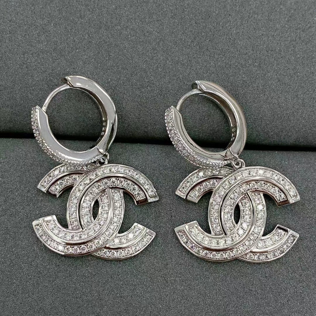 Double Layered Huggie 925 Sterling Earrings 18K Gold C Shaped Hoop
