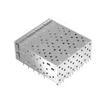 LP24BC01001 2x4 Port SFP+ Cage Connector Press-Fit Through Hole, Right Angle