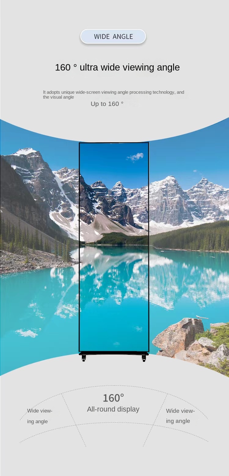 Moveable Indoor LED Digital Poster High Brightness LED Advertising Display Screen