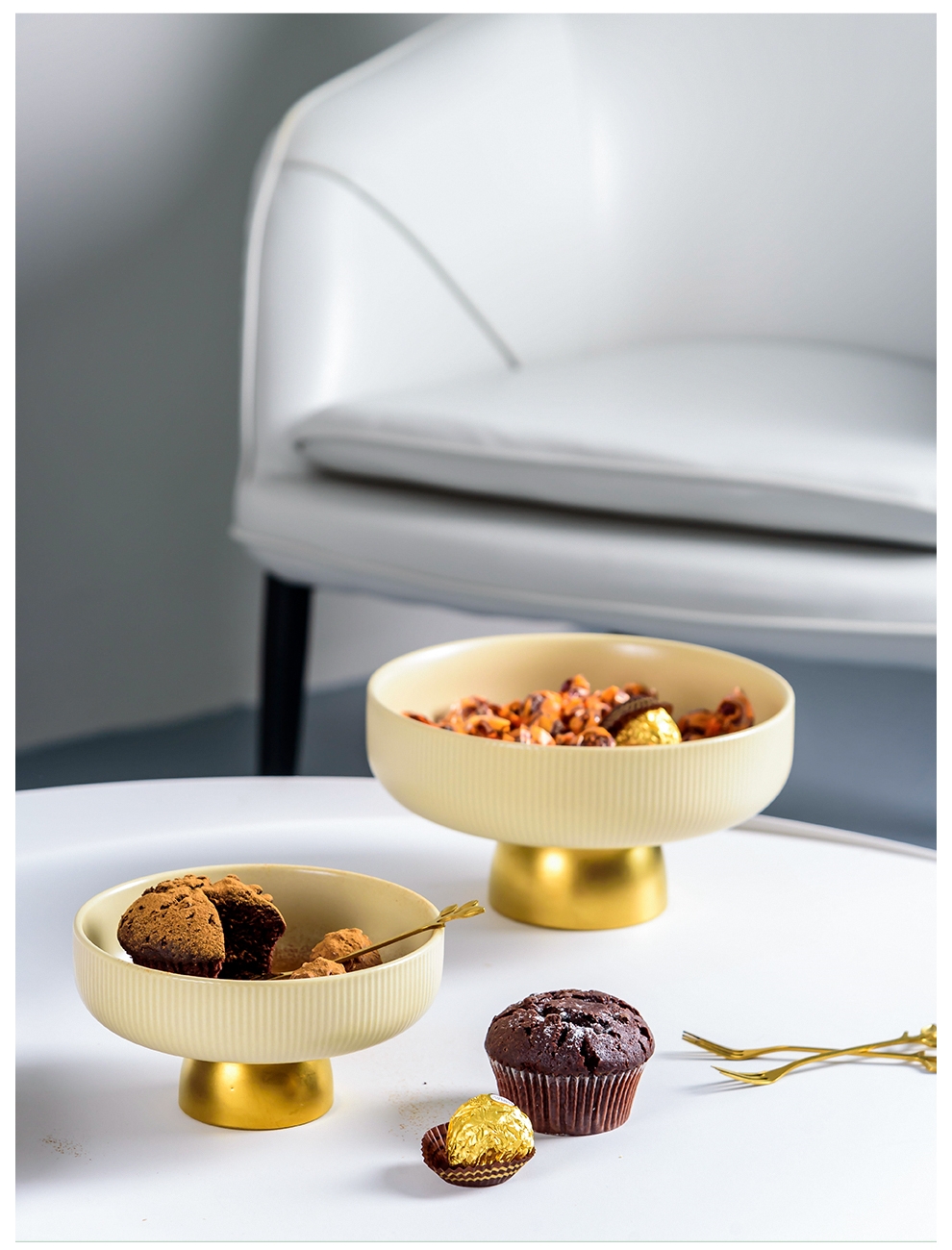 Modern Design Luxury Dessert Stand For Dry Fruits And Porcelain Dessert Plate