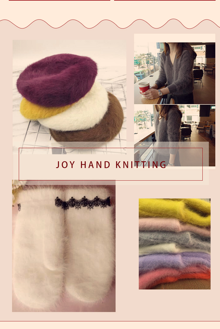 Angora Soft Mink Cashmere Knitting Yarn Long Hair